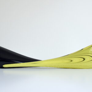 Tourterelle d'Istanbul jaune en verre par Meral Deger