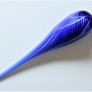 Tourterelle d'Istanbul bleu cobalt en verre par Meral Deger
