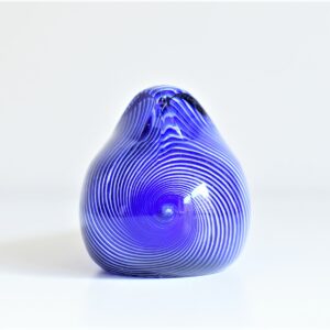Tourterelle d'Istanbul bleu cobalt en verre par Meral Deger