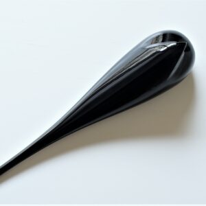 Tourterelle d'Istanbul noire en verre par Meral Deger