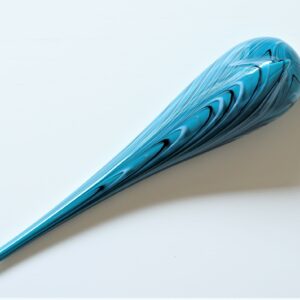 Tourterelle d'Istanbul turquoise en verre par Meral Deger