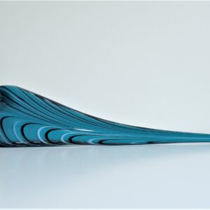 Tourterelle d'Istanbul turquoise en verre par Meral Deger