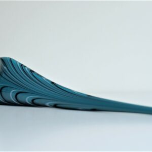 Tourterelle d'Istanbul turquoise en verre par Meral Deger