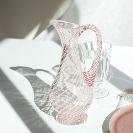 Carafe style "cesm-i bulbul" en rouge et rose