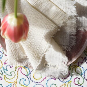 Serviette fait-main avec un tissu vintage