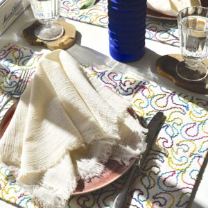 Serviette fait-main avec un tissu vintage