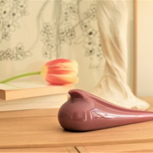 Tourterelle d'Istanbul rose en verre par Meral Deger