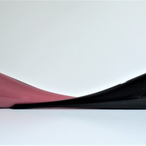 Paire de tourterelles d'Istanbul en verre rose et noire