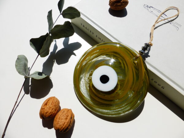 Nazar boncuk "lokum" en vert olive