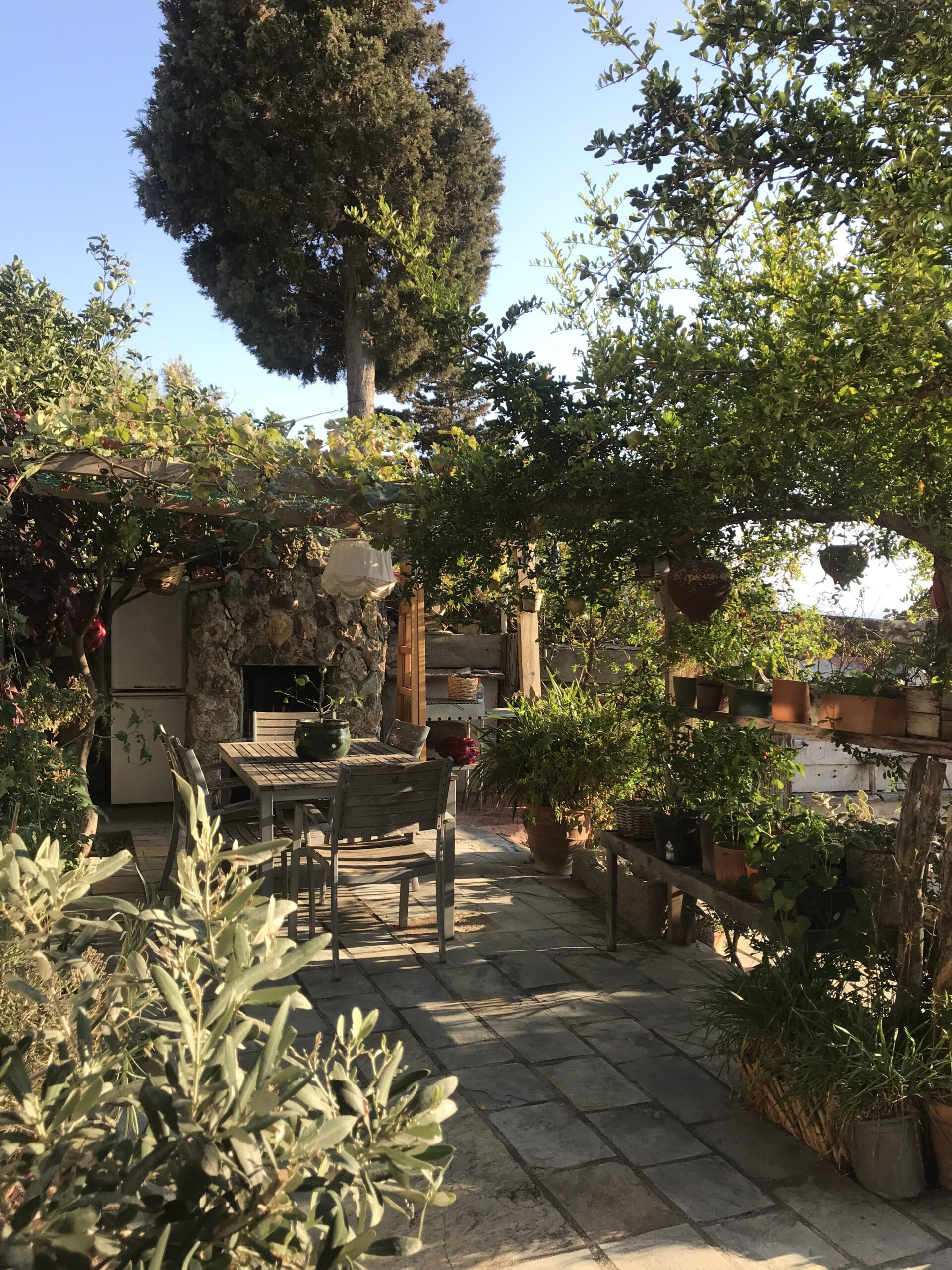 La terrasse d'une maison à Bodrum, Gumusluk