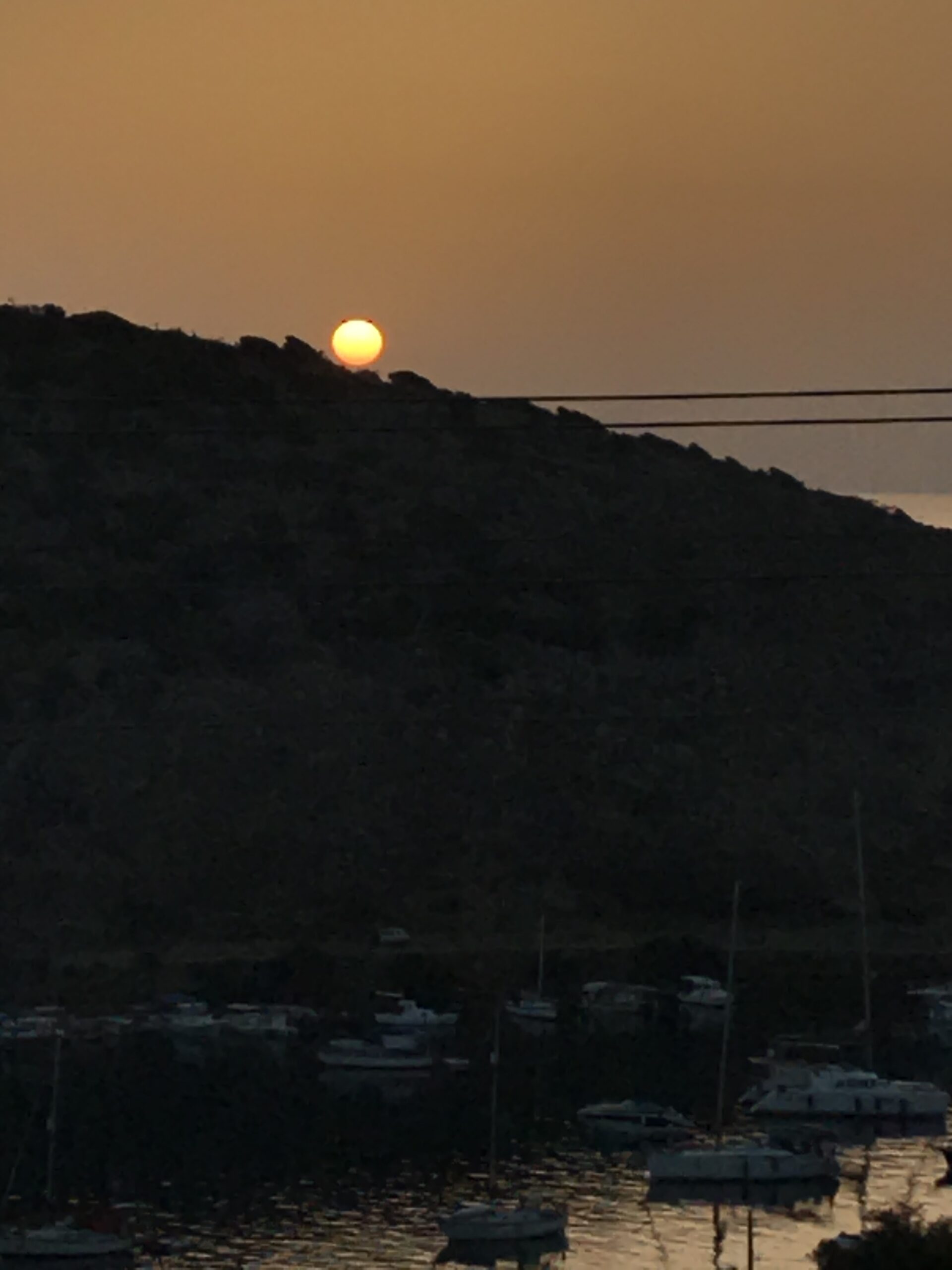 Le coucher du soleil à Bodrum, Gumusluk