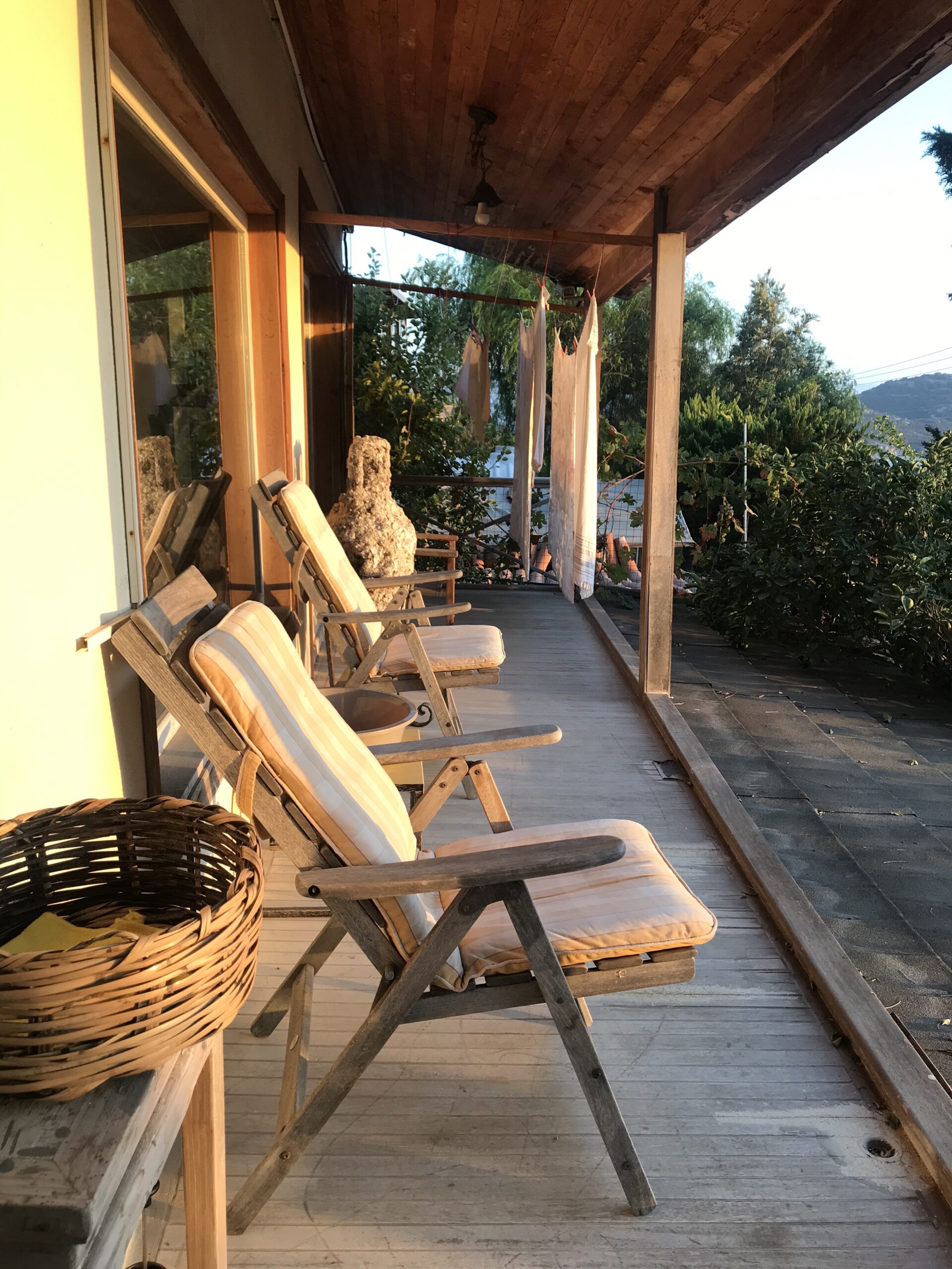 La terrasse d'une maison à Bodrum, Gumusluk