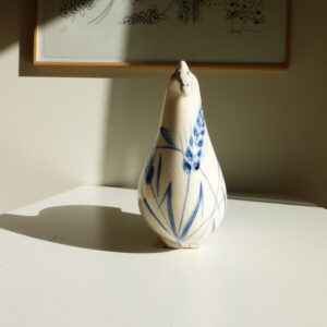 Statuette de cheval bleu turc en céramique